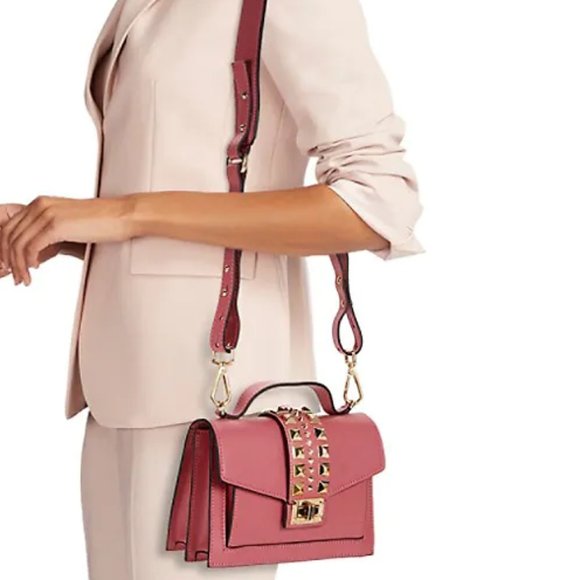 PRICE DROP ✅ VALENTINO Titti Studded Leather Top Handle Bag in Pink Sorbet ✨ NWT - Picture 4 of 17